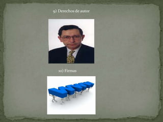 9) Derechos de autor
10) Firmas