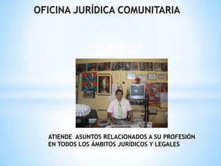 LUIS ALFREDO YAGUANA
                     ABOGADO




ATIENDE ASUNTOS RELACIONADOS A SU PROFESIÓN
EN TODOS LOS ÁMBITOS JURÍDICOS Y LEGALES
 