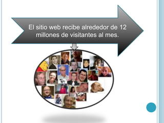 El sitio web recibe alrededor de 12
   millones de visitantes al mes.
 