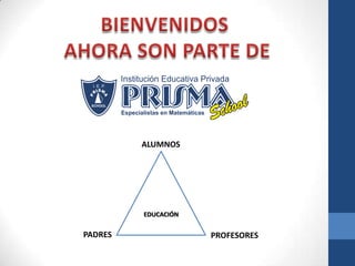 ALUMNOS




         EDUCACIÓN


PADRES               PROFESORES
 