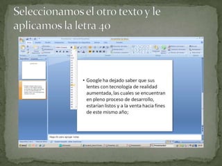 Trabajar con textos