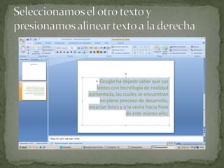 Trabajar con textos