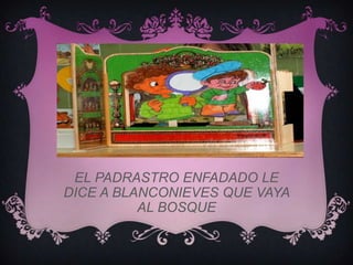 EL PADRASTRO ENFADADO LE
DICE A BLANCONIEVES QUE VAYA
          AL BOSQUE
 