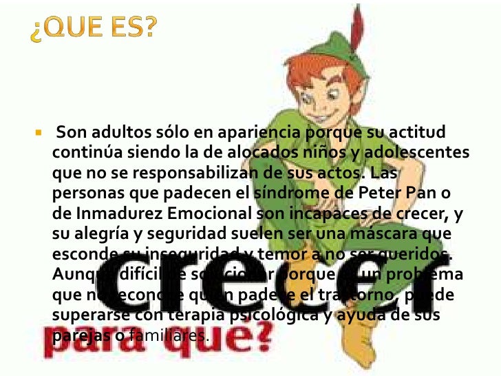 sindrome de peter pan sindrome de peter pan