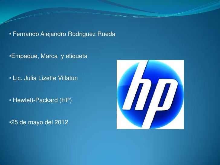 elementos, tipos y estrategias de la marca HP