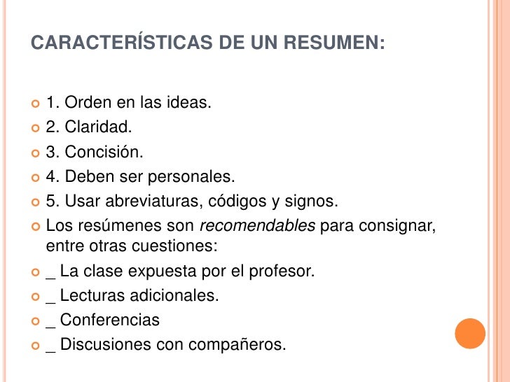expocicion de el RESUMEN