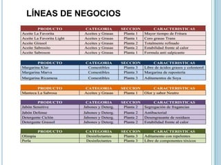 LÍNEAS DE NEGOCIOS
 