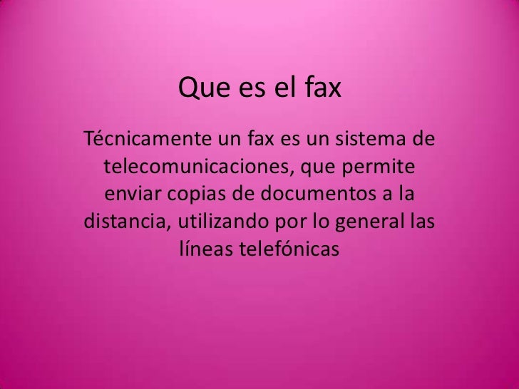 el fax