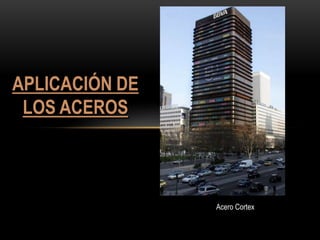 APLICACIÓN DE
 LOS ACEROS



                Acero Cortex
 