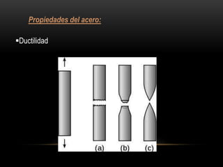 Propiedades del acero:

Ductilidad
 