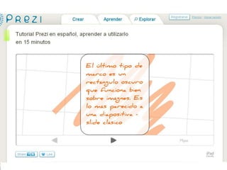Tutorial manejo ventajas y desventajas de PREZI