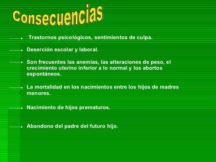 Causas Y Consecuencias Del Embarazo Adolescente