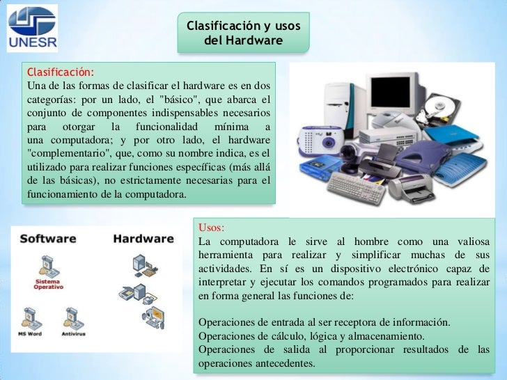 Triazs Clasificacion General Del Hardware