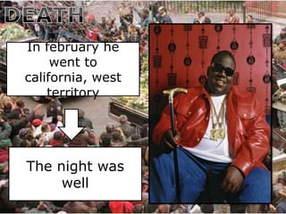 In february he
     went to
california, west
    territory




The night was
     well
 