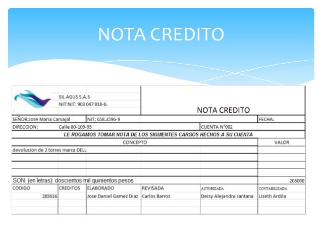 notas de debito