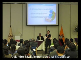 Alejandro Zavala expone su análisis político
 