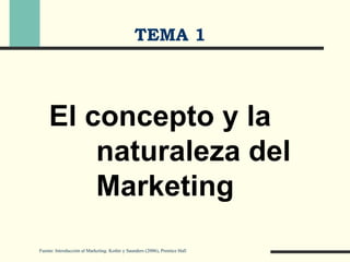 TEMA 1 El concepto y la naturaleza del Marketing 