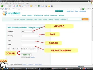 GENERO PAIS CIUDAD DEPARTAMENTO COPIAR  CLICK  