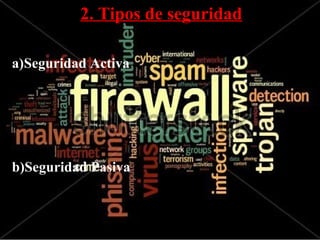 2. Tipos de seguridad

a)Seguridad Activa




b)Seguridad Pasiva
 