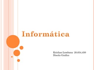 Krislian Lombana 20,654,450
Diseño Grafico
 