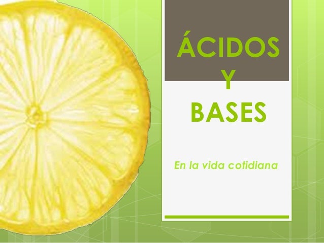 Ácidos y bases
