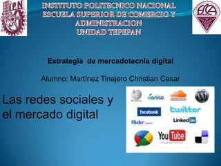 Estrategia de mercadotecnia digital

      Alumno: Martínez Tinajero Christian Cesar


Las redes sociales y
el mercado digital
 