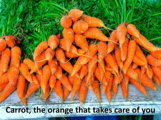 Carrot, the orange that takes care of you
 