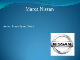 Marca Nissan


Autor : Bruno Ayme Cueva
 