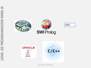 LENG. DE PROGRAMACION PARA IA




Ing. Brian C. Pando Soto
                                             OPS5
 