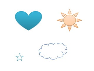 corazon, sol, estrella, nuve