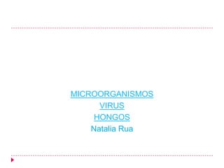 MICROORGANISMOS
VIRUS
HONGOS
Natalia Rua
 