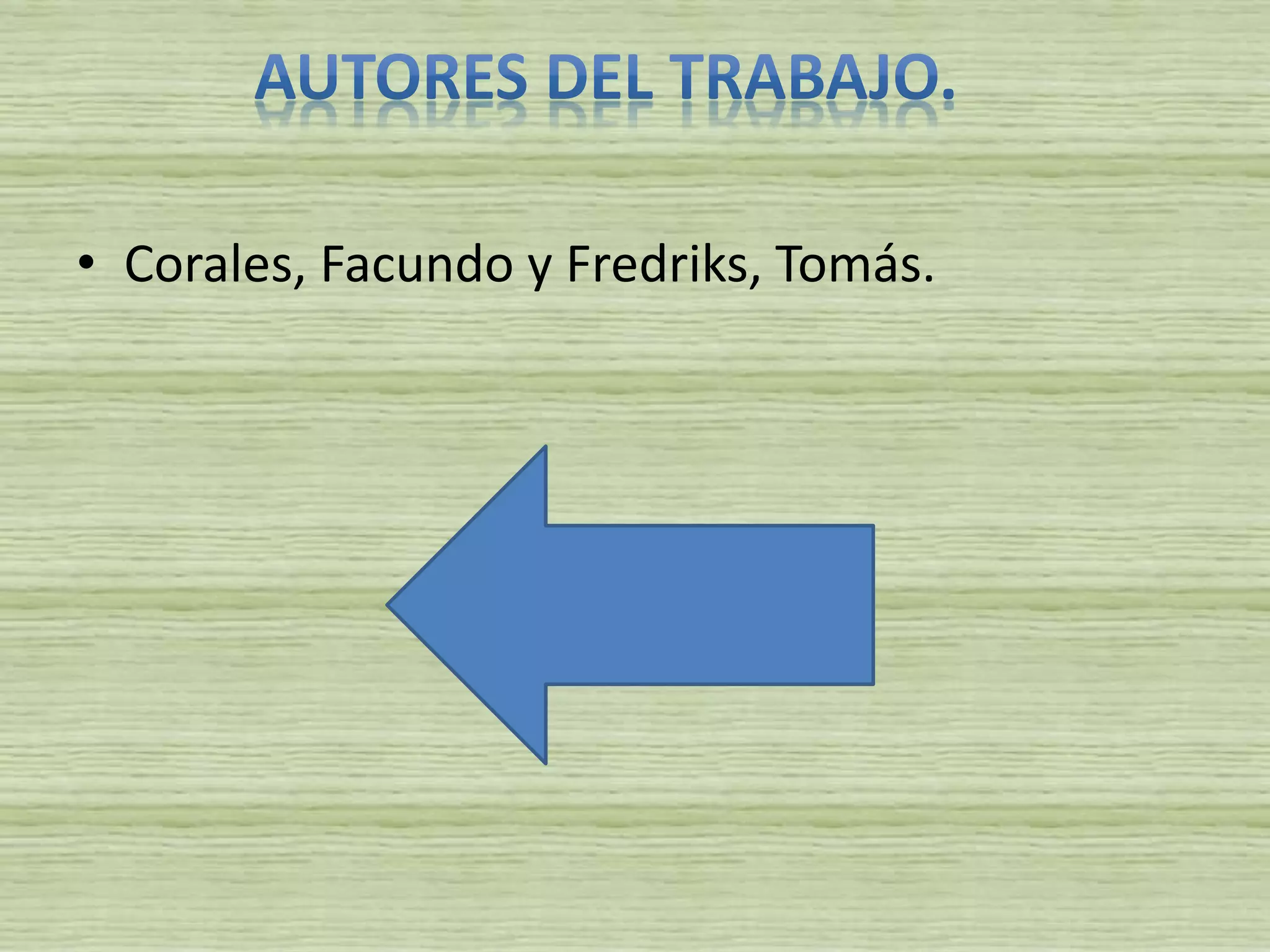 • Corales, Facundo y Fredriks, Tomás.
 