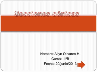 Nombre: Ailyn Olivares H.
Curso: IIIºB
Fecha: 20/junio/2013
 