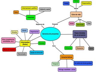 Mapa conceptual Gerencia de Proyectos de Tecnología Educativa