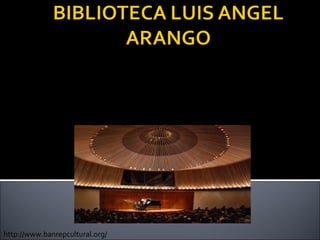 Además de prestar sus servicios para lectores e investigadores, desarrolla
una intensa actividad cultural que incluye conciertos, exposiciones,
conferencias, talleres y seminarios. Como biblioteca tiene una vocación
múltiple: es a la vez biblioteca pública, biblioteca patrimonial y biblioteca
de investigación.

http://www.banrepcultural.org/

 