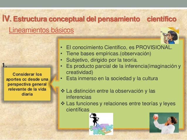 ESTRUCTURA CONCEPTUAL DEL PENSAMIENTO CIENTÍFICO