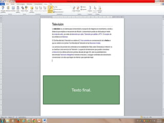 Texto final.

 