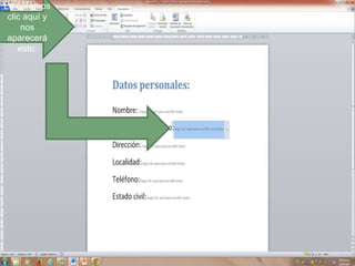 Le daremos
clic aquí y
nos
aparecerá
esto:

 