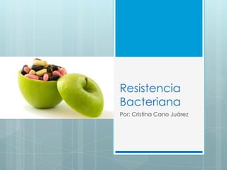 Resistencia
Bacteriana
Por: Cristina Cano Juárez

 