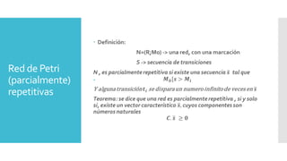 Red de Petri
(parcialmente)
repetitivas



 
