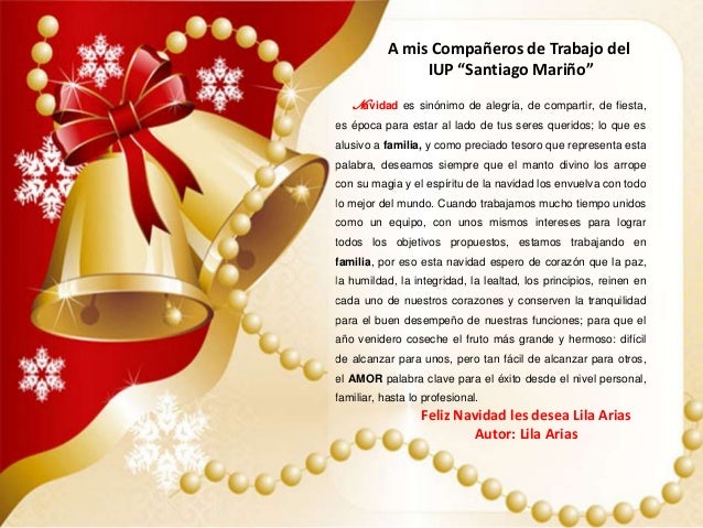 Feliz Navidad a Mis Compañeros IUPSM - Mèrida