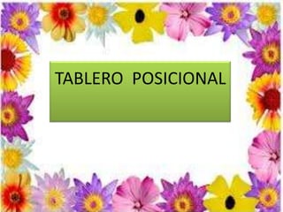 TABLERO POSICIONAL

 