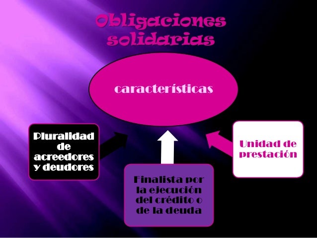 obligaciones y solidarias
