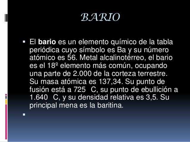 bario el bario es un elemento qumico de la tabla peridica - Tabla Periodica De Los Elementos Quimicos Berilio bario el bario es un elemento qumico de la tabla peridica - Tabla Periodica De Los Elementos Quimicos Berilio