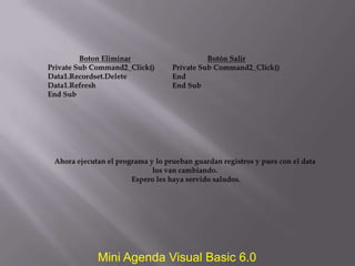 Mini Agenda Visual Basic 6.0