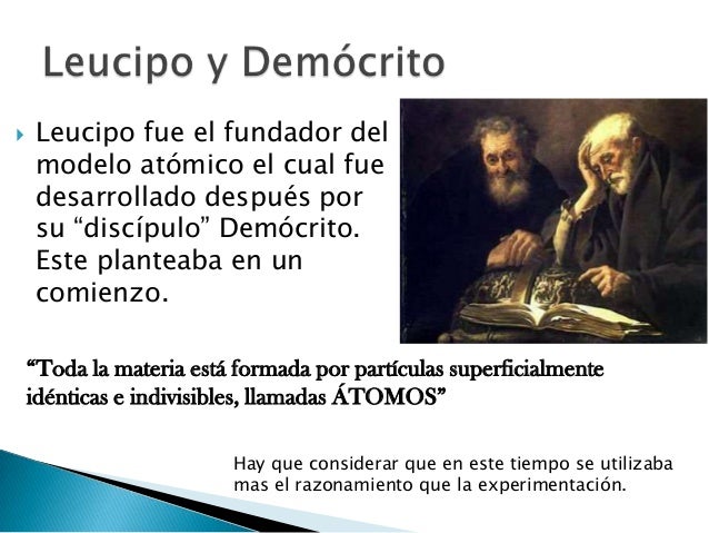 leucipo y demócrito v/s elementos aristotélicos