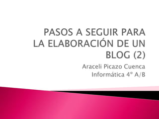 Araceli Picazo Cuenca
Informática 4º A/B
 