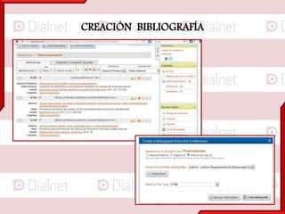 CREACIÓN BIBLIOGRAFÍA
 
