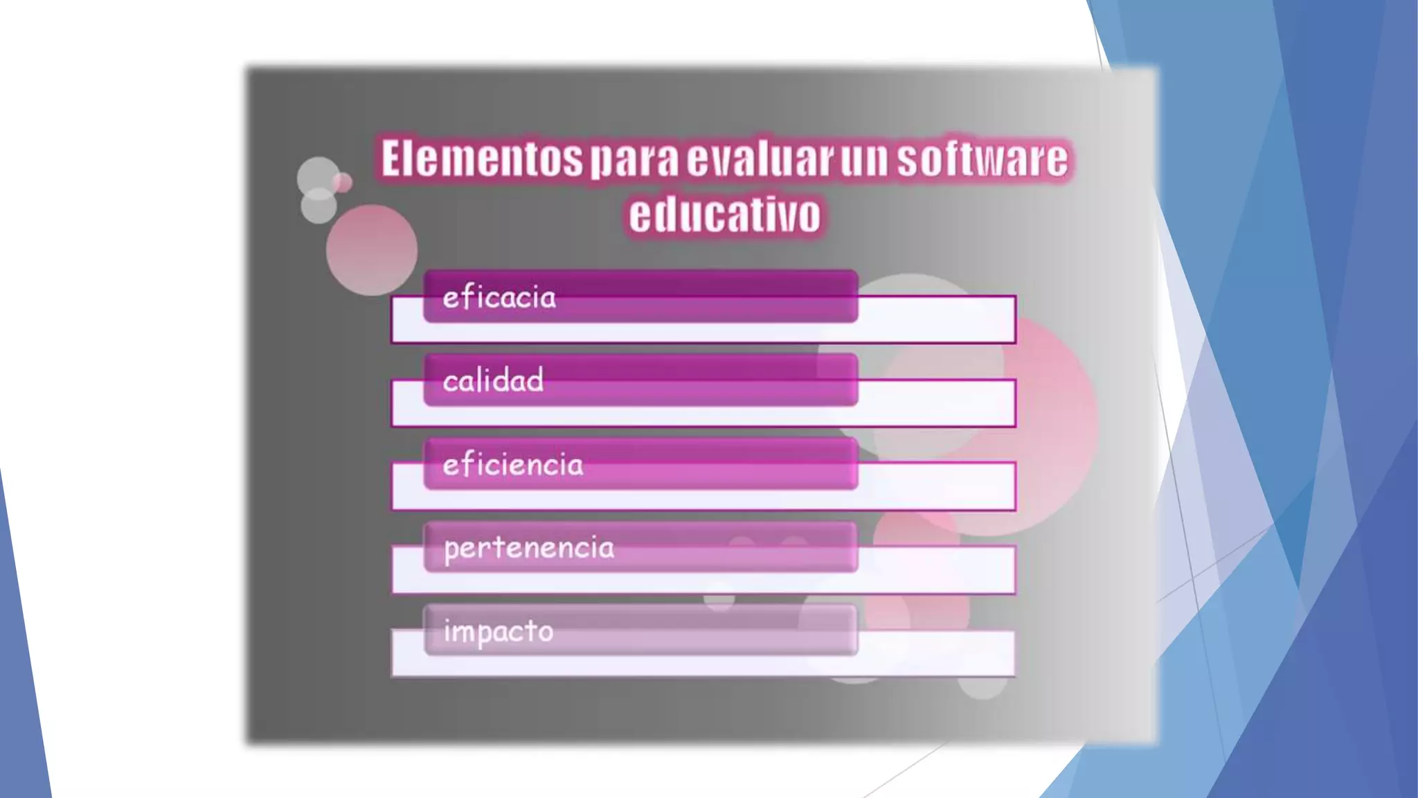 La evaluación del software