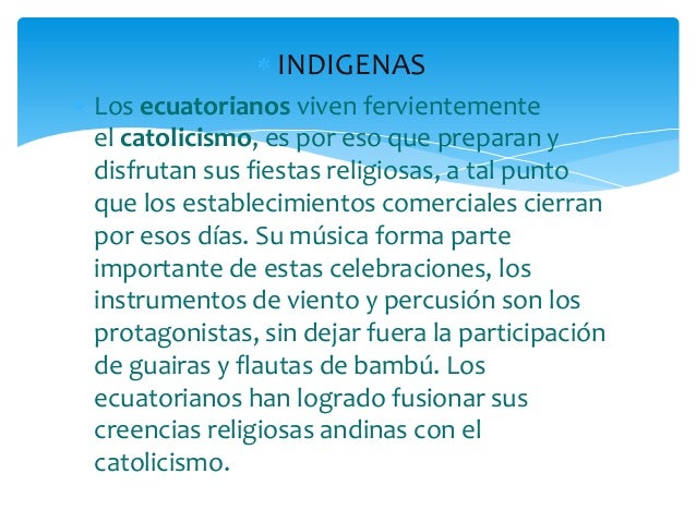 Costumbres De Indigenas Y Afroamericanas En El Ecuador